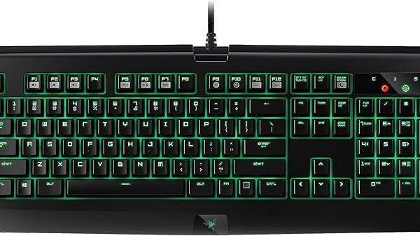 ريزر بلاك ويدو ألتيميت RZ03-0038X – لوحة مفاتيح ألعاب ميكانيكية بإضاءة خلفية – قابلة للبرمجة بالكامل – مفاتيح خضراء وزرقاء وصفراء لمسية ونقرية