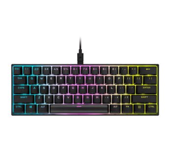 Corsair K65 RGB MINI 60% Mechanical Gaming Keyboard (Customizable Per-Key RGB Backlighting, CHERRY MX Speed Mechanical Keyswitches, Detachable USB Type-C Cable, AXON Hyper-Processing Technology) Black