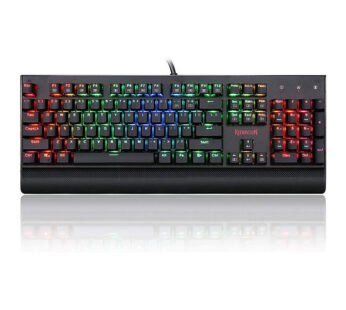Redragon K557 RGB Backlit Mechanical Gaming Keyboard with Blue Switches, Aluminum Base, Anti-ghosting 104 Keys