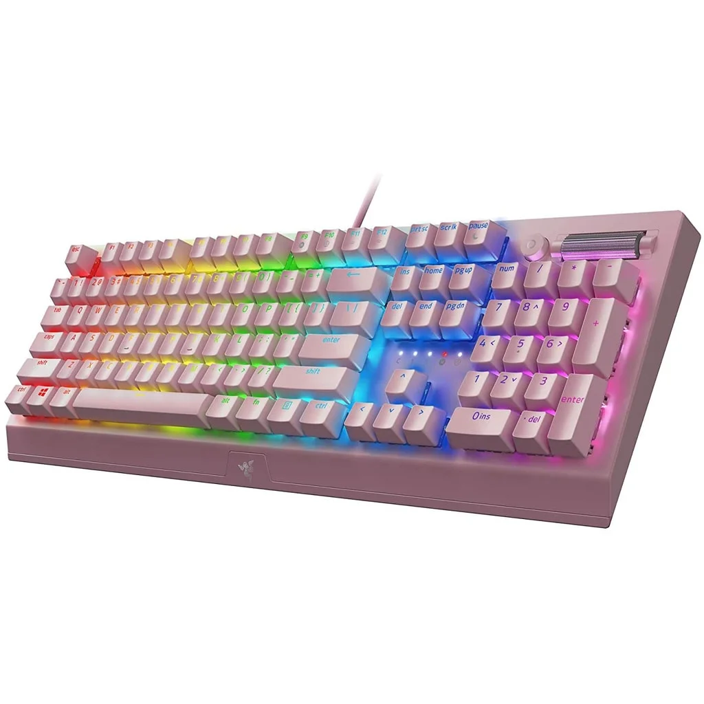 Razer BlackWidow V3 Mechanical Gaming Keyboard – Razer Green Switches – (Grade A) - Black - white - rosy - Image 5