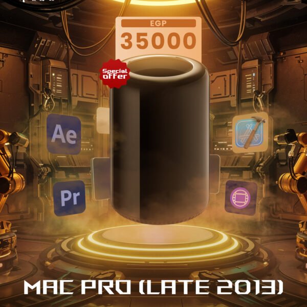 جهاز Apple Mac Pro (Late 2013) A1481 | معالج Intel Xeon E5-1650 v2 | رام 32 جيجا DDR3 | تخزين SSD 512 جيجا | كرت شاشة مزدوج AMD FirePro D500 | جديد